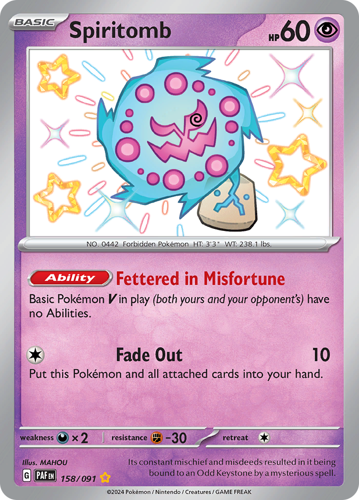 Spiritomb - #158/91 - Pokémon Scarlet & Violet - Paldean Fates