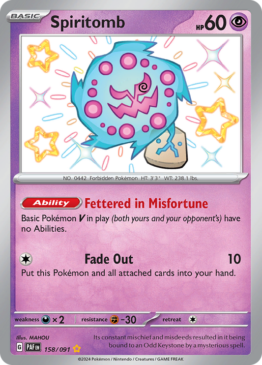 Spiritomb - #158/91 - Pokémon Scarlet & Violet - Paldean Fates