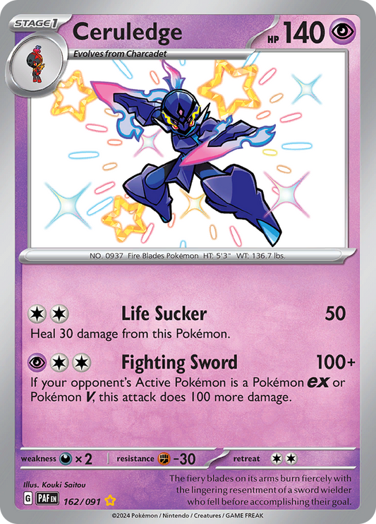Ceruledge - #162/91 - Pokémon Scarlet & Violet - Paldean Fates