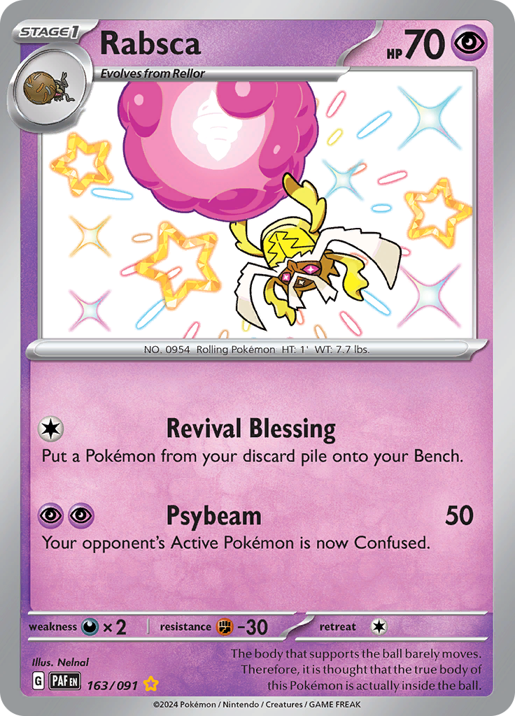 Rabsca - #163/91 - Pokémon Scarlet & Violet - Paldean Fates