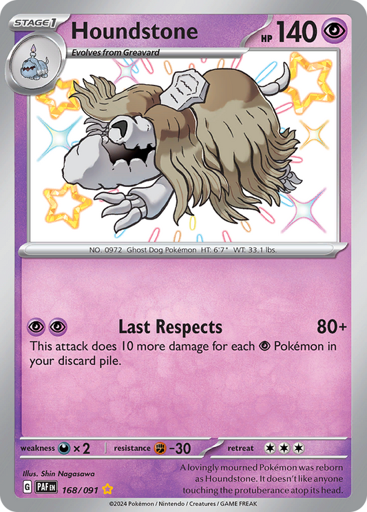 Houndstone - #168/91 - Pokémon Scarlet & Violet - Paldean Fates