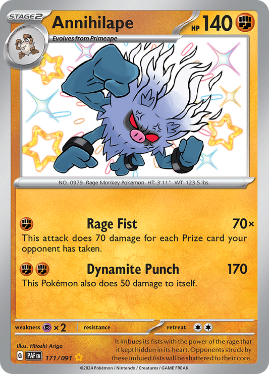Annihilape - #171/91 - Pokémon Scarlet & Violet - Paldean Fates