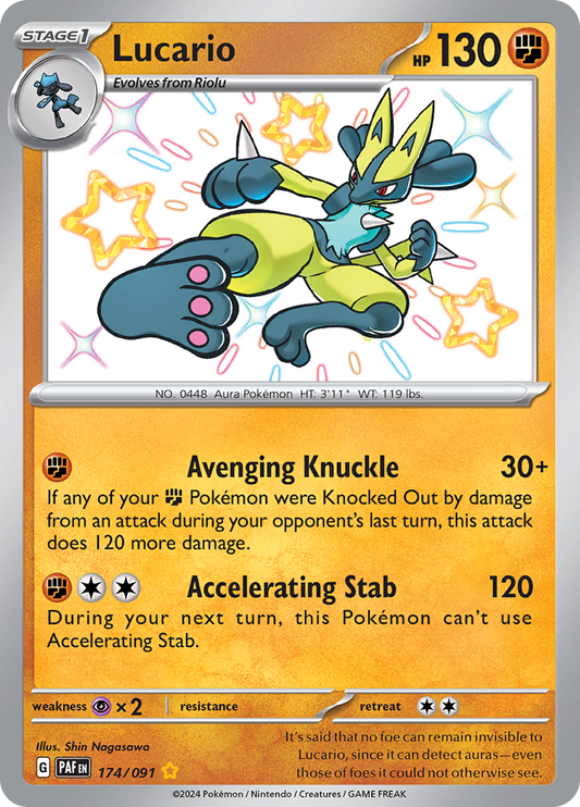 Lucario - #174/91 - Pokémon Scarlet & Violet - Paldean Fates