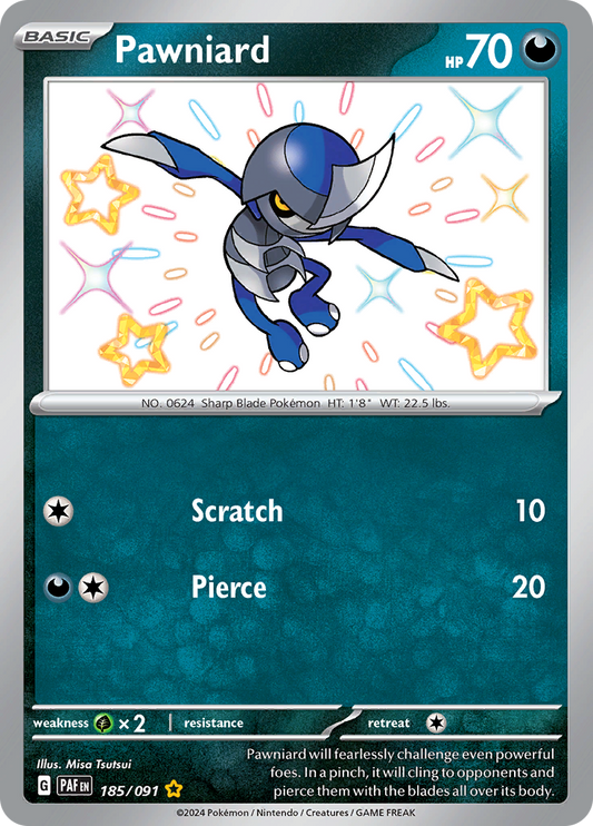 Pawniard - #185/91 - Pokémon Scarlet & Violet - Paldean Fates