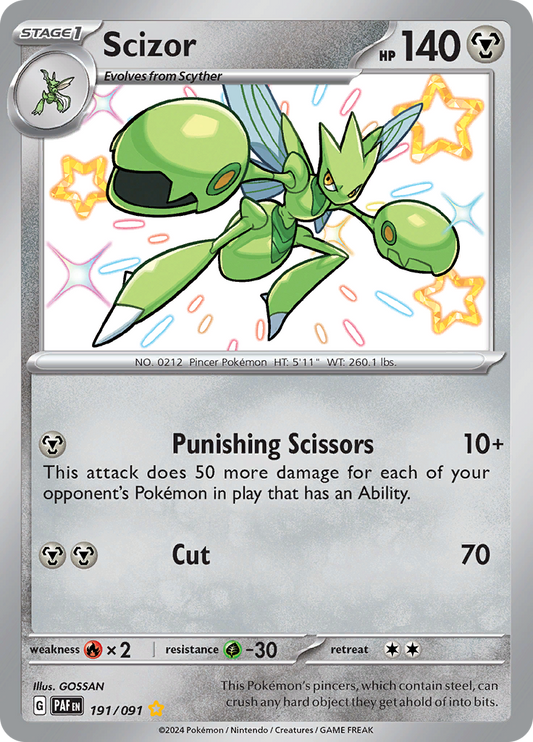 Scizor - #191/91 - Pokémon Scarlet & Violet - Paldean Fates