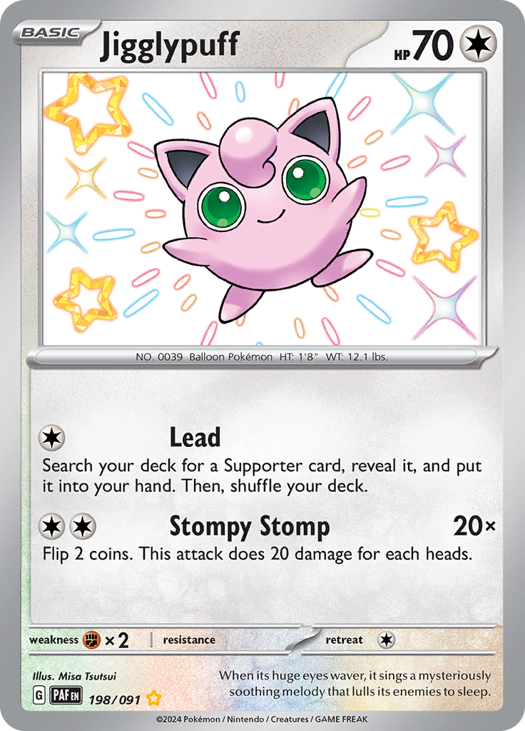 Jigglypuff - #198/91 - Pokémon Scarlet & Violet - Paldean Fates
