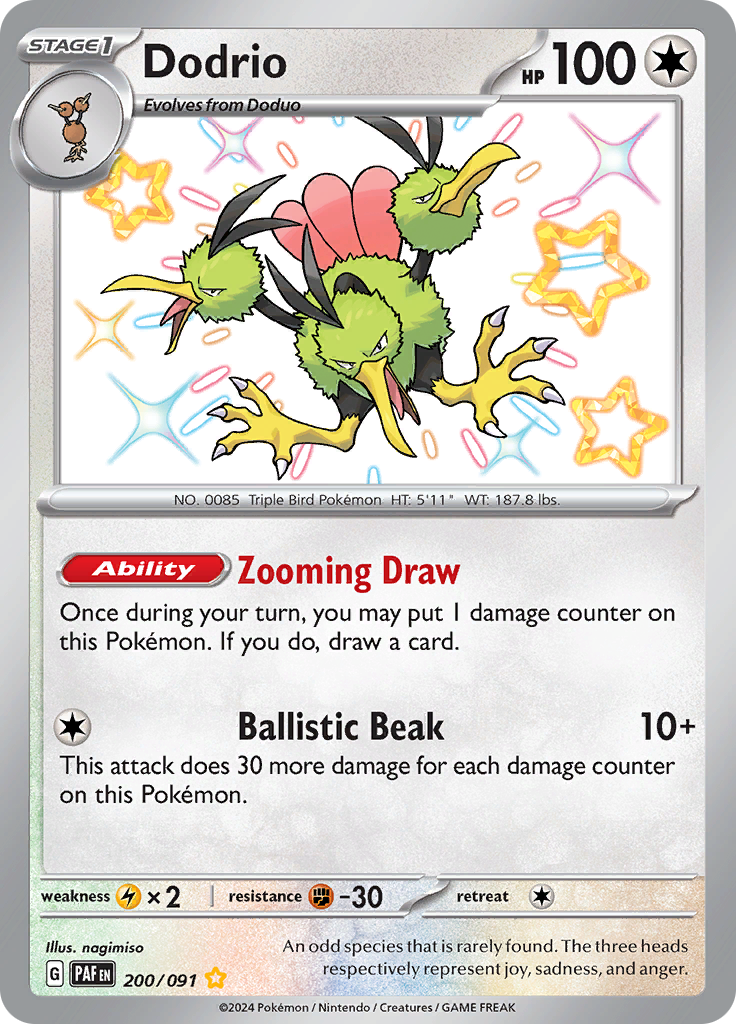 Dodrio - #200/91 - Pokémon Scarlet & Violet - Paldean Fates