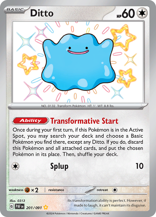Ditto - #201/91 - Pokémon Scarlet & Violet - Paldean Fates