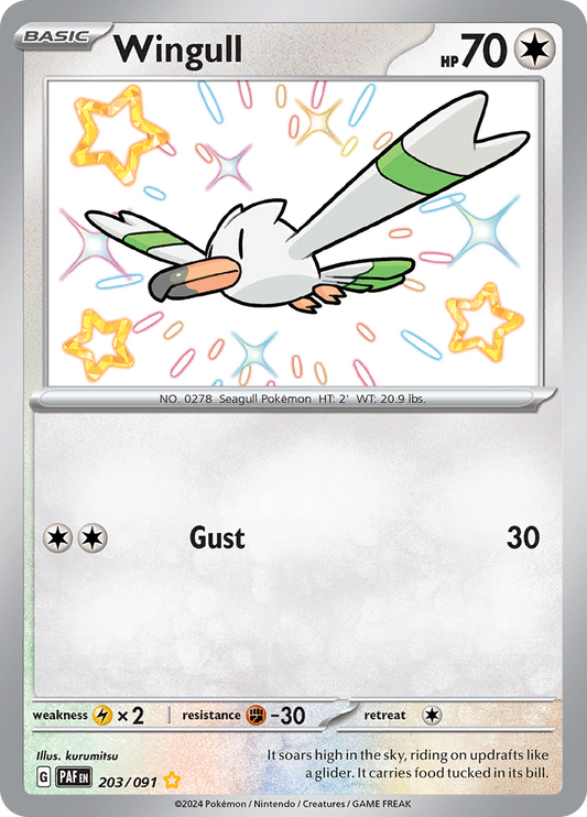 Wingull - #203/91 - Pokémon Scarlet & Violet - Paldean Fates