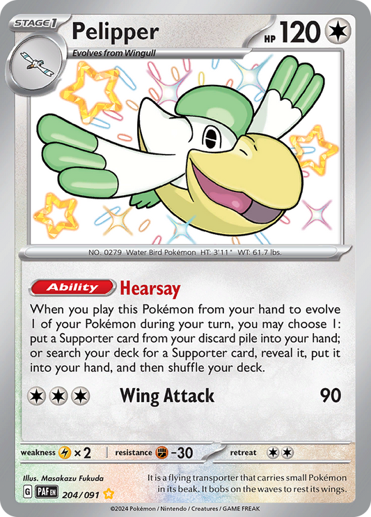 Pelipper - #204/91 - Pokémon Scarlet & Violet - Paldean Fates