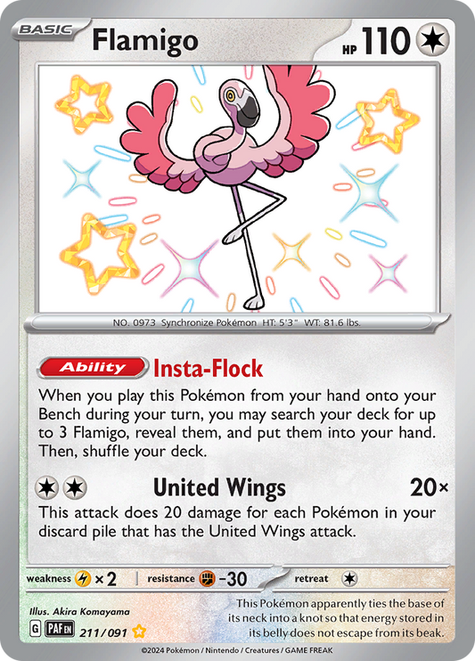 Flamigo - #211/91 - Pokémon Scarlet & Violet - Paldean Fates