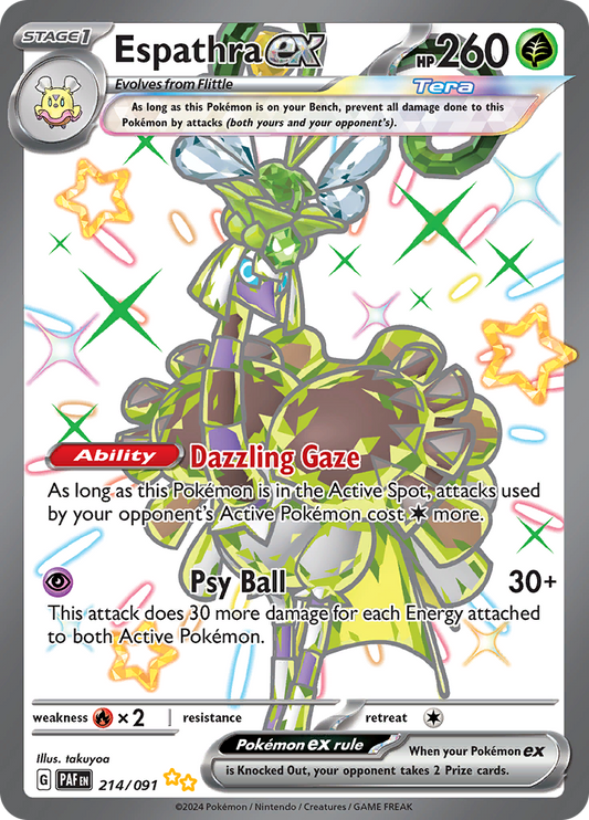 Espathra ex - #214/91 - Pokémon Scarlet & Violet - Paldean Fates