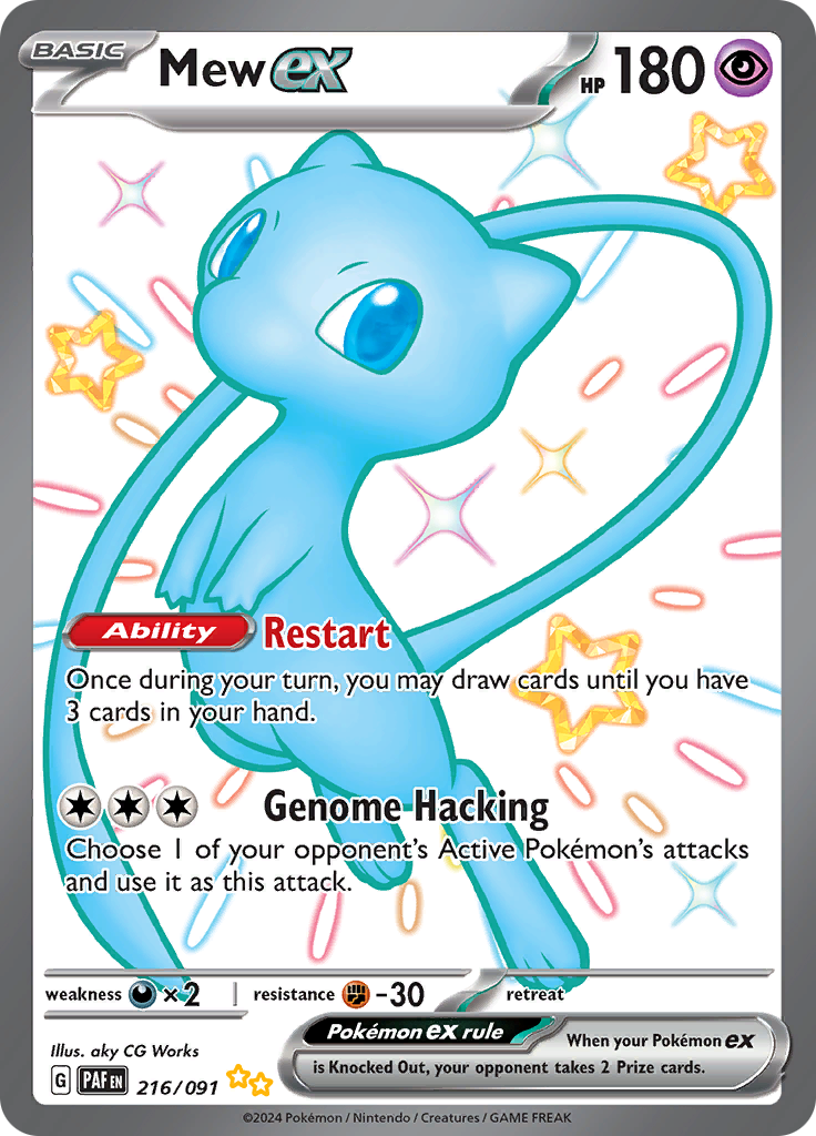 Mew ex - #216/91 - Pokémon Scarlet & Violet - Paldean Fates