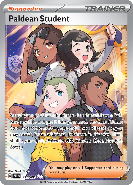 Paldean Student - #231/91 - Pokémon Scarlet & Violet - Paldean Fates