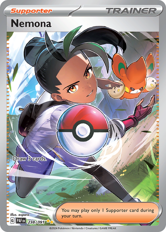 Nemona - #238/91 - Pokémon Scarlet & Violet - Paldean Fates