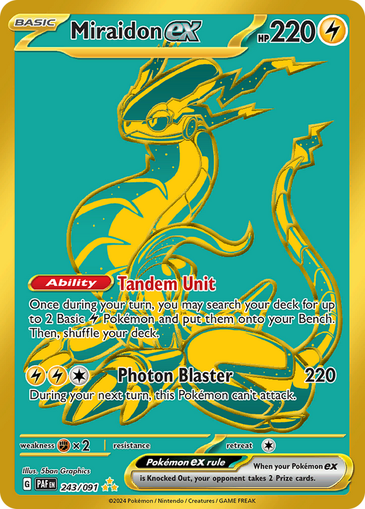 Miraidon ex - #243/91 - Pokémon Scarlet & Violet - Paldean Fates