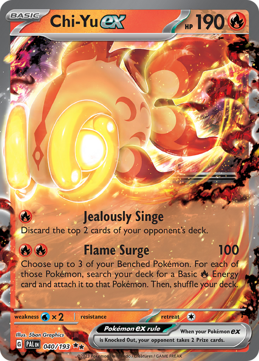 Chi-Yu ex - #40/193 - Pokémon Scarlet & Violet - Paldea Evolved
