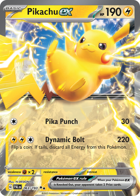 Pikachu ex - #63/193 - Pokémon Scarlet & Violet - Paldea Evolved
