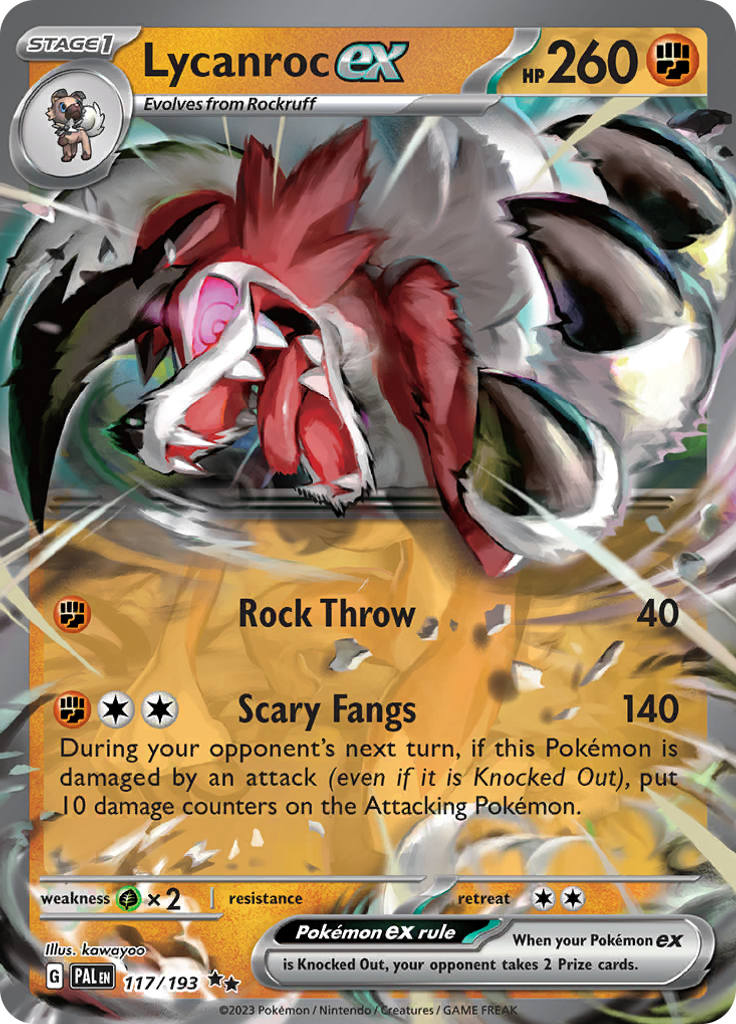 Lycanroc ex - #117/193 - Pokémon Scarlet & Violet - Paldea Evolved