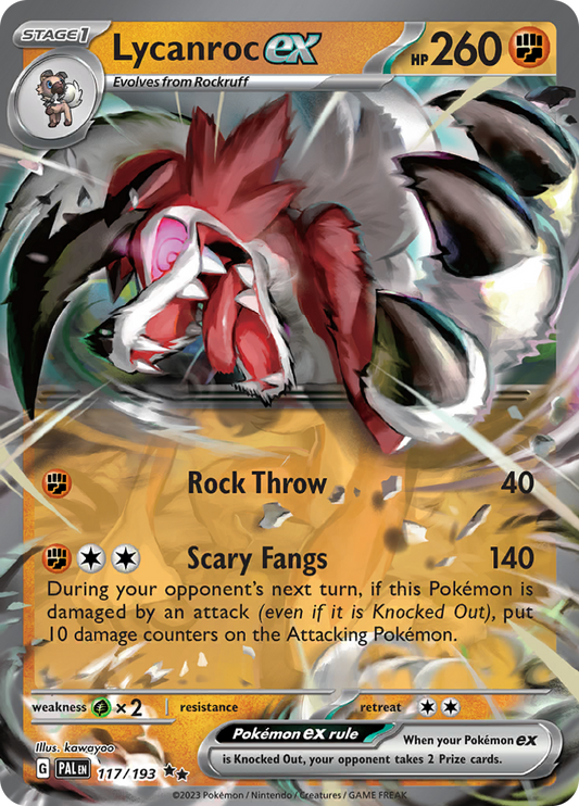 Lycanroc ex - #117/193 - Pokémon Scarlet & Violet - Paldea Evolved