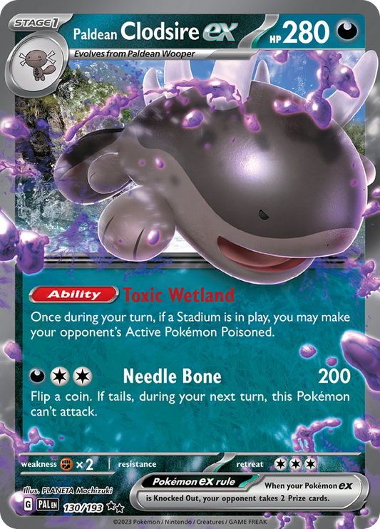 Paldean Clodsire ex - #130/193 - Pokémon Scarlet & Violet - Paldea Evolved