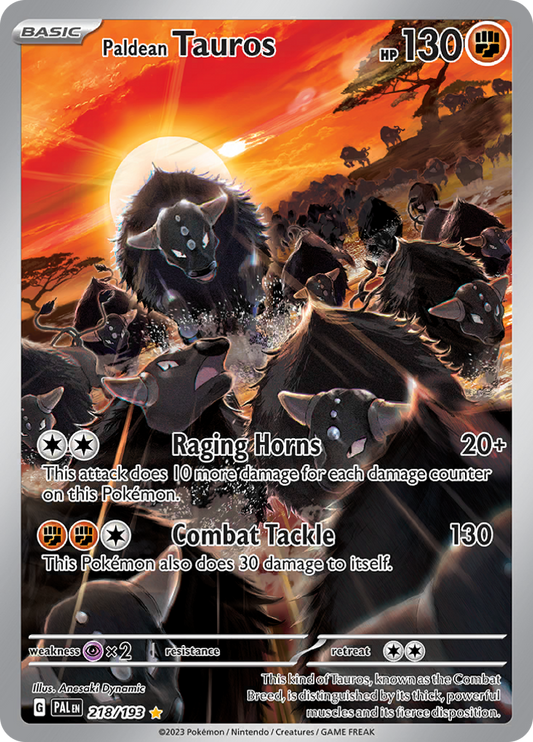 Paldean Tauros - #218/193 - Pokémon Scarlet & Violet - Paldea Evolved