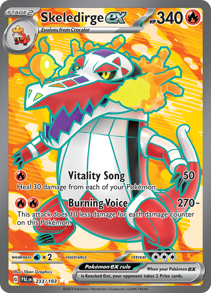 Skeledirge ex - #233/193 - Pokémon Scarlet & Violet - Paldea Evolved