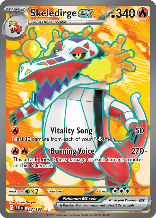 Skeledirge ex - #233/193 - Pokémon Scarlet & Violet - Paldea Evolved