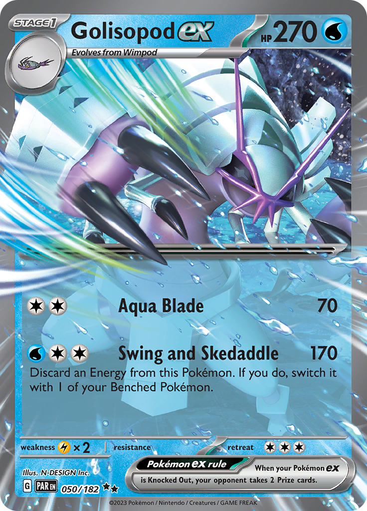 Golisopod ex - #50/182 - Pokémon Scarlet & Violet - Paradox Rift