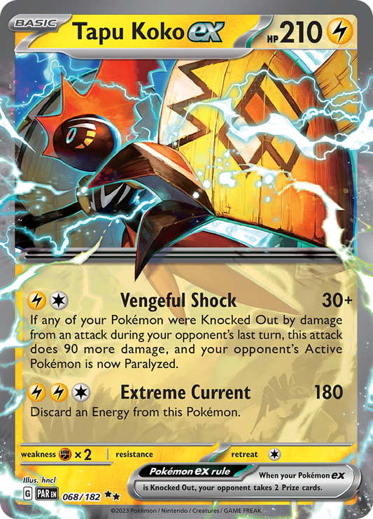 Tapu Koko ex - #68/182 - Pokémon Scarlet & Violet - Paradox Rift