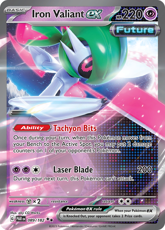 Iron Valiant ex - #89/182 - Pokémon Scarlet & Violet - Paradox Rift