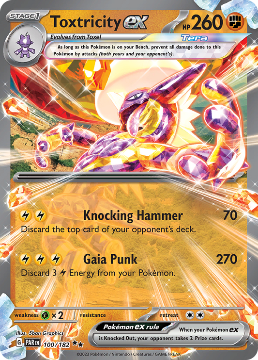 Toxtricity ex - #100/182 - Pokémon Scarlet & Violet - Paradox Rift