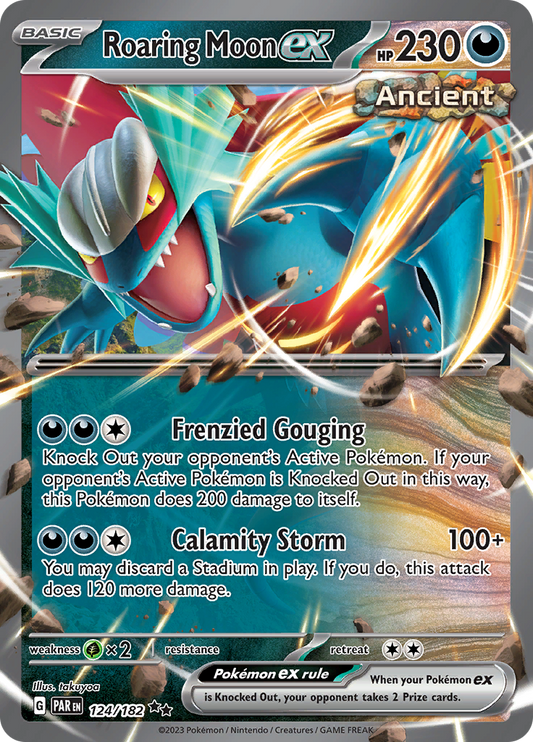 Roaring Moon ex - #124/182 - Pokémon Scarlet & Violet - Paradox Rift