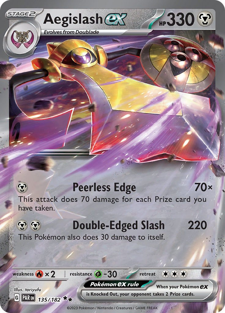 Aegislash ex - #135/182 - Pokémon Scarlet & Violet - Paradox Rift