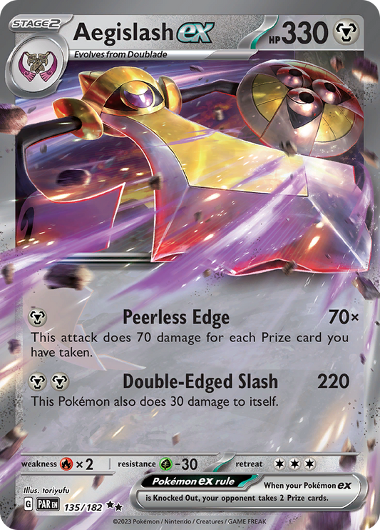 Aegislash ex - #135/182 - Pokémon Scarlet & Violet - Paradox Rift
