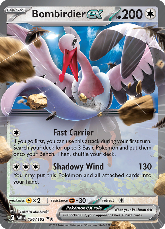 Bombirdier ex - #156/182 - Pokémon Scarlet & Violet - Paradox Rift