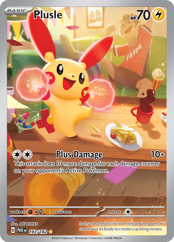 Plusle - #193/182 - Pokémon Scarlet & Violet - Paradox Rift