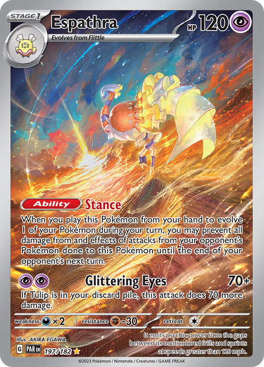 Espathra - #197/182 - Pokémon Scarlet & Violet - Paradox Rift