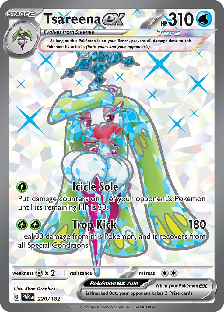 Tsareena ex - #220/182 - Pokémon Scarlet & Violet - Paradox Rift