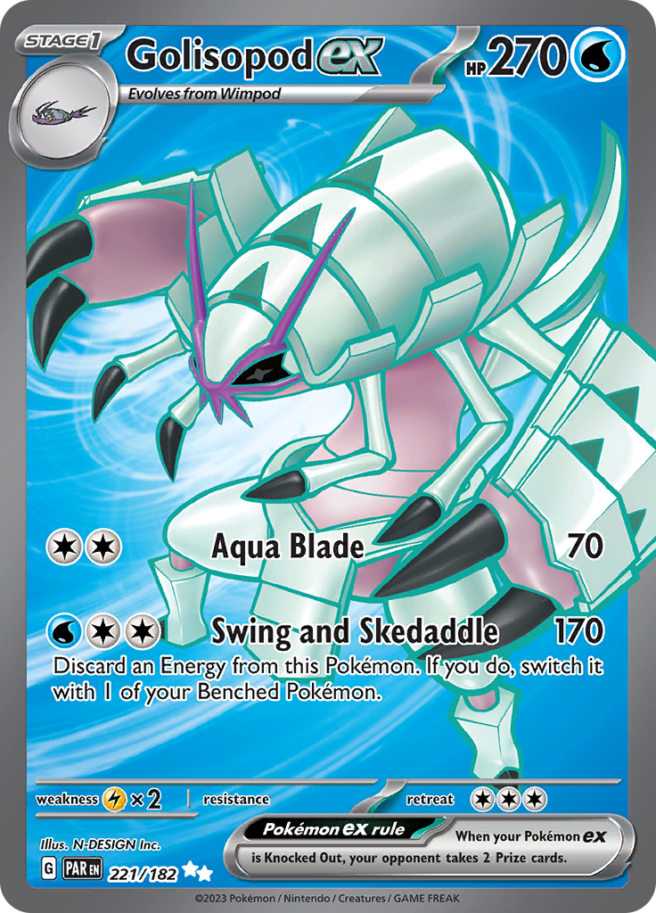 Golisopod ex - #221/182 - Pokémon Scarlet & Violet - Paradox Rift