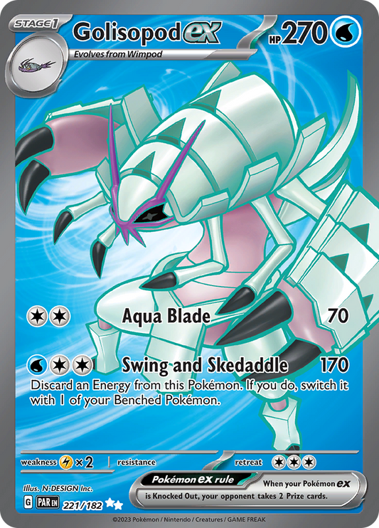 Golisopod ex - #221/182 - Pokémon Scarlet & Violet - Paradox Rift