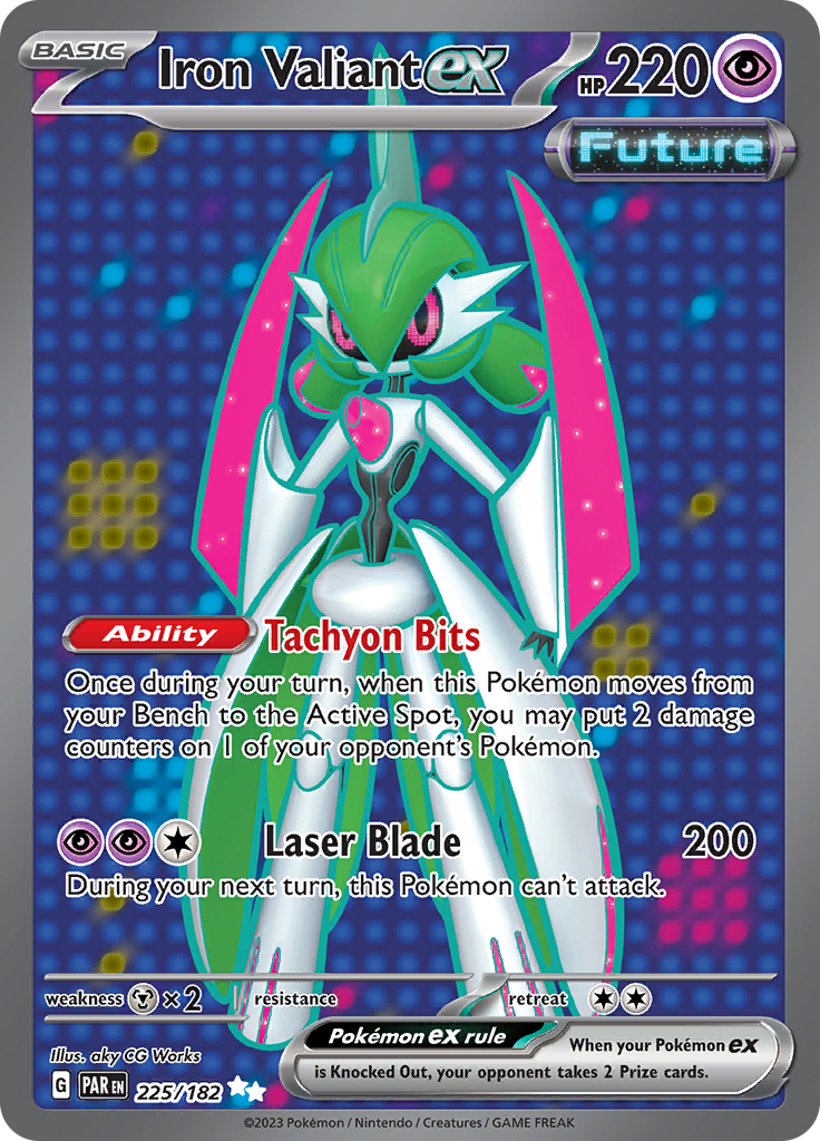 Iron Valiant ex - #225/182 - Pokémon Scarlet & Violet - Paradox Rift