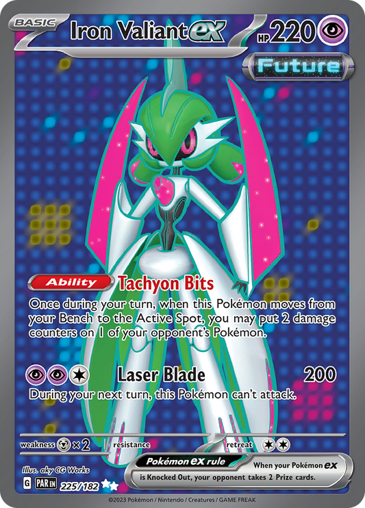 Iron Valiant ex - #225/182 - Pokémon Scarlet & Violet - Paradox Rift