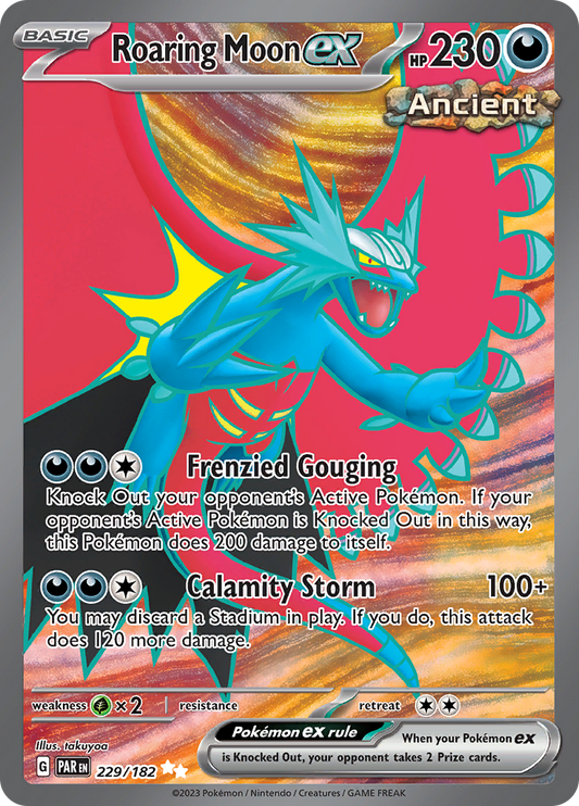 Roaring Moon ex - #229/182 - Pokémon Scarlet & Violet - Paradox Rift