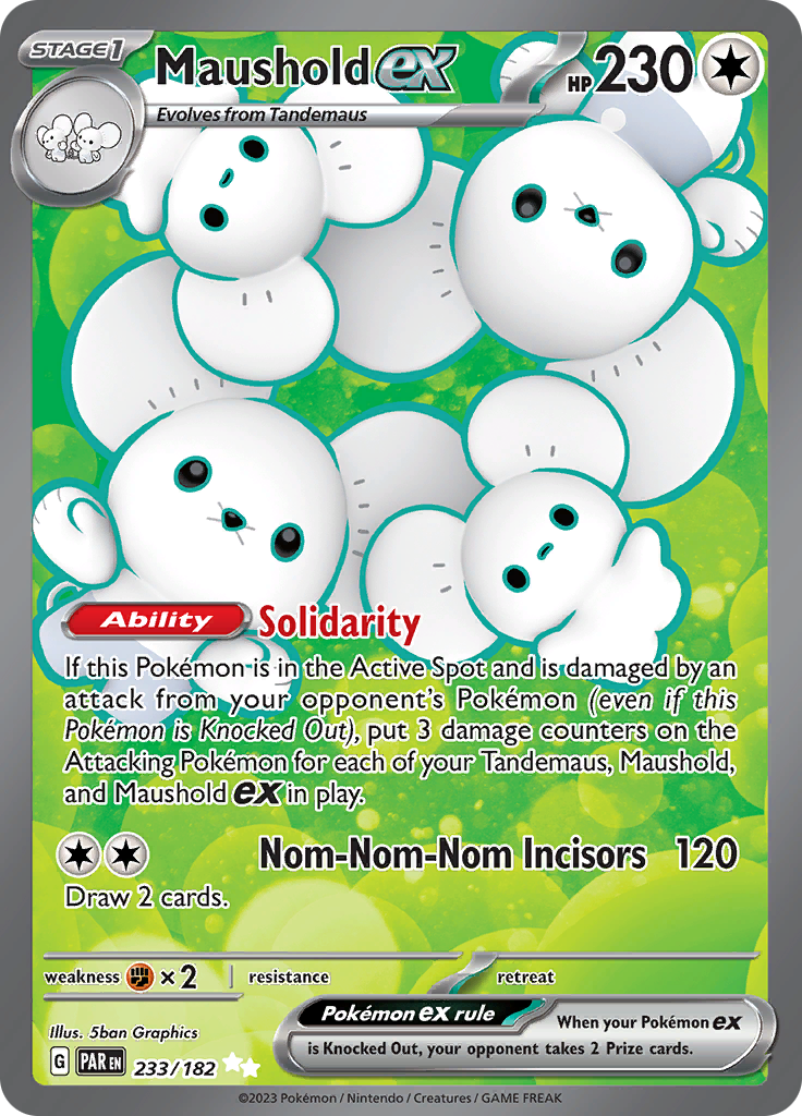 Maushold ex - #233/182 - Pokémon Scarlet & Violet - Paradox Rift