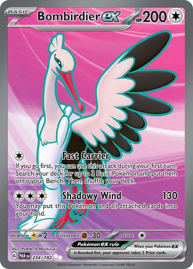 Bombirdier ex - #234/182 - Pokémon Scarlet & Violet - Paradox Rift