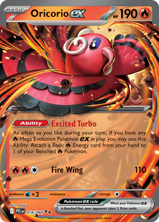 Oricorio ex - #018/094 - Pokémon Mega Evolution - Phantasmal Flames