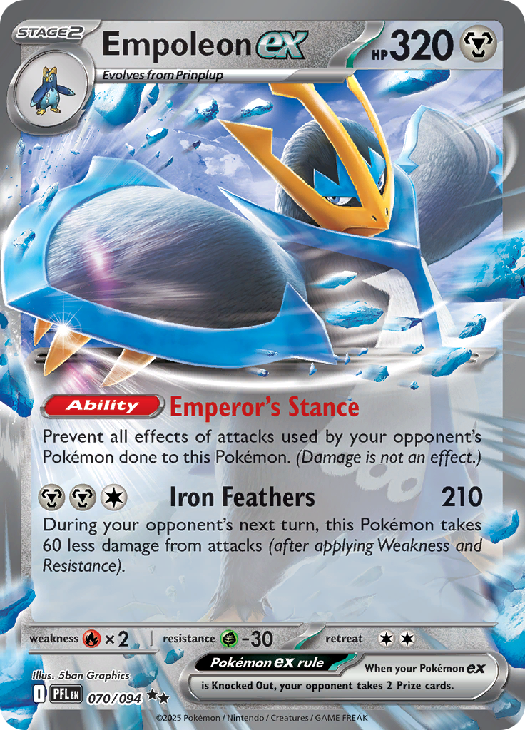 Empoleon ex - #070/094 - Pokémon Mega Evolution - Phantasmal Flames