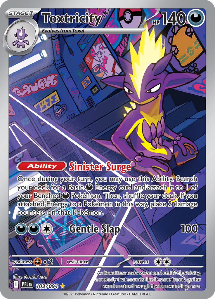 Toxtricity - #103/094 - Pokémon Mega Evolution - Phantasmal Flames