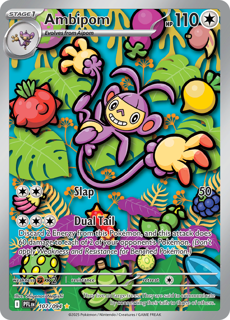 Ambipom - #107/094 - Pokémon Mega Evolution - Phantasmal Flames